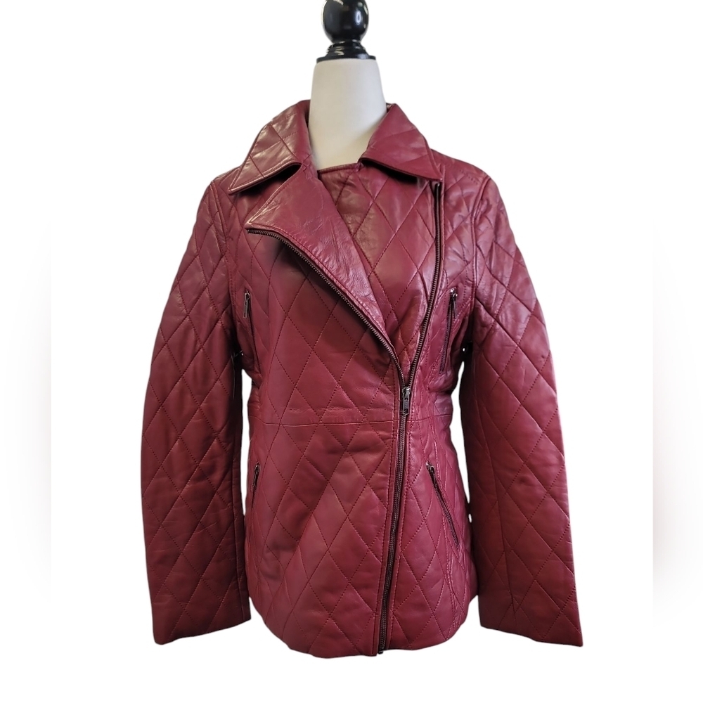 Nicole Miller Artelier Quilted Leather Jacket